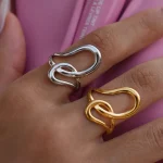 Δαχτυλίδι Ρυθμιζόμενο Coil - Ασημί - Image 3