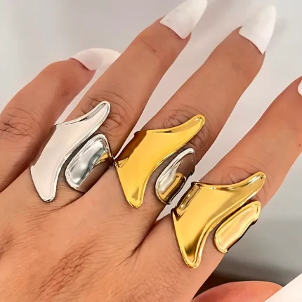 Γυναικείο Ατσάλινο Δαχτυλίδι Ρυθμιζόμενο Ασημί