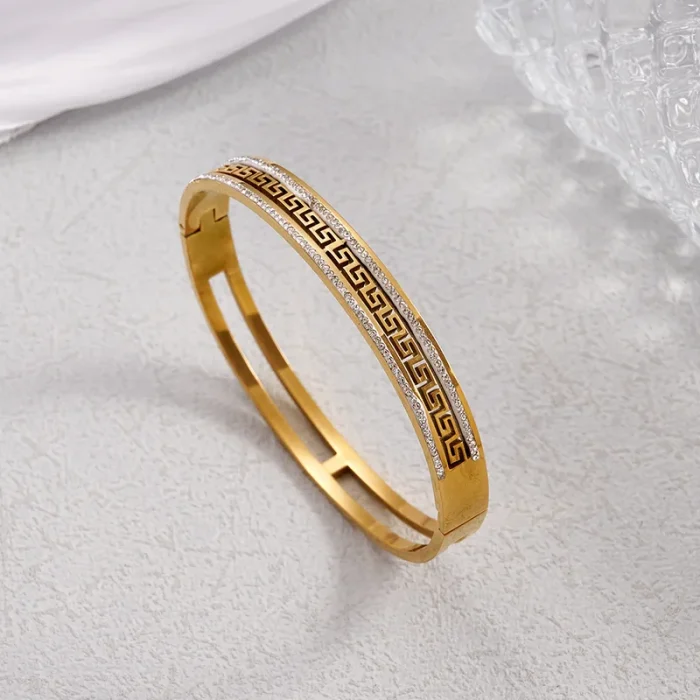 Βραχιόλι Σταθερό Μeander - Χρυσό - Image 2