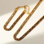 Βραχιόλι Αλυσίδα Snake Chain Μοτίβο Φίδι - Χρυσό - Image 2