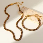 Βραχιόλι Αλυσίδα Snake Chain Μοτίβο Φίδι - Χρυσό - Image 3