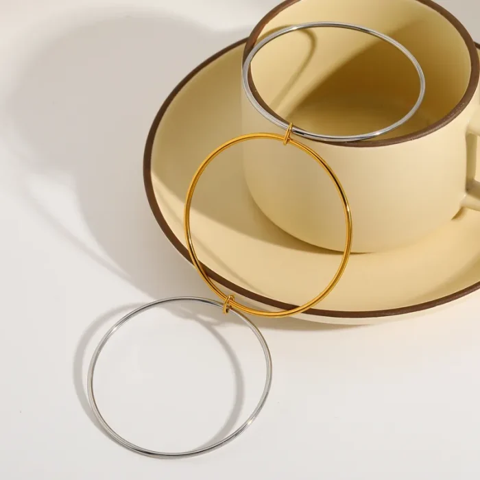 Βραχιόλι Σταθερό Triple Bangles - Δίχρωμο - Image 2