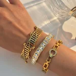 Βραχιόλι Σταθερό Irene - Χρυσό - Image 2