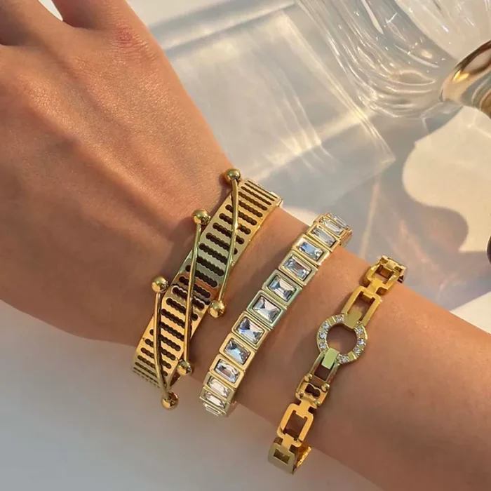 Βραχιόλι Σταθερό Irene - Χρυσό - Image 2