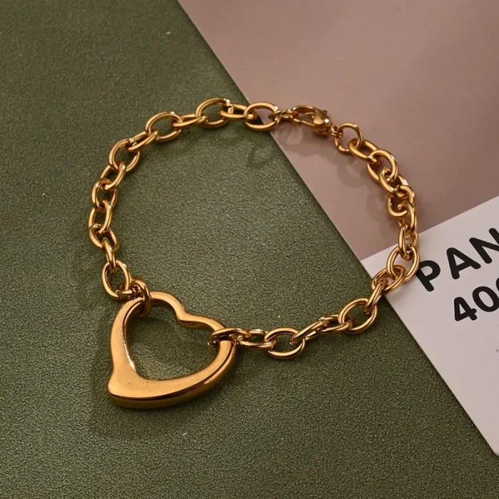 Βραχιόλι Αλυσίδα Open Heart - Χρυσό - Image 3