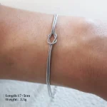 Βραχιόλι Λεπτή Αλυσίδα Little Knot - Ασημί