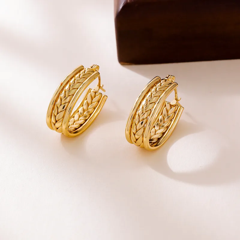 skoularikia-gunaikeia-kosmima-online-atsalina-dixrwma-xrisa-asimi (44) Σκουλαρίκια Κρικάκια Braid Hoops - Χρυσό - Image 1