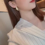 Σκουλαρίκια Κουμπωτά Thin Bars - Χρυσό - Image 2