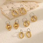 Σκουλαρίκια Κρικάκια Eye Drop - Δίχρωμο - Image 3