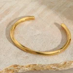 Βραχιόλι Open Curvy Bangle - Χρυσό