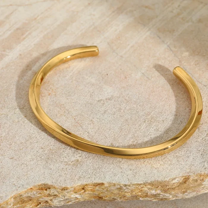 Βραχιόλι Open Curvy Bangle - Χρυσό - Image 3