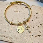 Βραχιόλι Γούρι 2026 Open Σταυρουδάκι με Στρας - Χρυσό