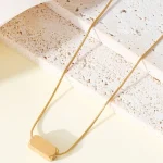 Κολιέ με Δυνατότητα Χάραξης Πλακέτα Brick - Χρυσό