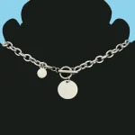 Κολιέ με Δυνατότητα Χάραξης Αλυσίδα Φλουρί - Ασημί