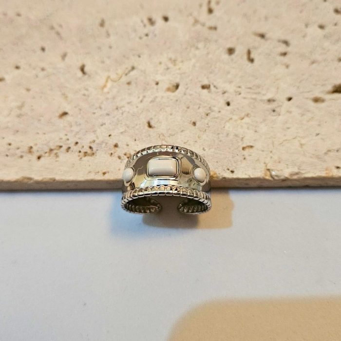 Δαχτυλίδι Ρυθμιζόμενο Isla - Ασημί - Image 2