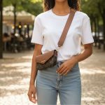 Τσάντα Πορτοφόλι Χιαστί με Χοντρό Λουρί - Total Brown - Image 2