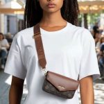 Τσάντα Πορτοφόλι Χιαστί με Χοντρό Λουρί - Total Brown