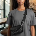 Τσάντα Πορτοφόλι Χιαστί με Χοντρό Λουρί - Total Black