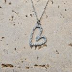 Κολιέ Glitter Heart - Ασημί