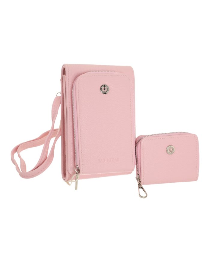 Τσάντα χιαστί YC-03057 - Ροζ - Image 2