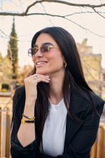 Γυαλιά Ηλίου Μεταλλικά με Χρυσό Σκελετό & Ντεγκραντέ Φακό - Image 2