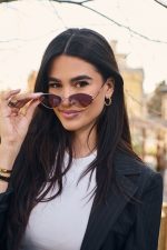 Γυαλιά Ηλίου Μεταλλικά με Χρυσό Σκελετό & Καφέ Φακό - Image 2