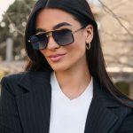 Γυαλιά Ηλίου Μεταλλικά με Χρυσό-Μαύρο Σκελετό & Μπλε Σκούρο Φακό