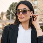 Γυαλιά Ηλίου Μεταλλικά με Γκρι Σκελετό & Γκρι Ντεγκραντέ Φακό