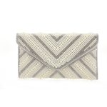 Τσάντα φάκελος clutch MD2433 - Ασημί