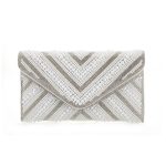 Τσάντα φάκελος clutch MD2433 - Ασπρο